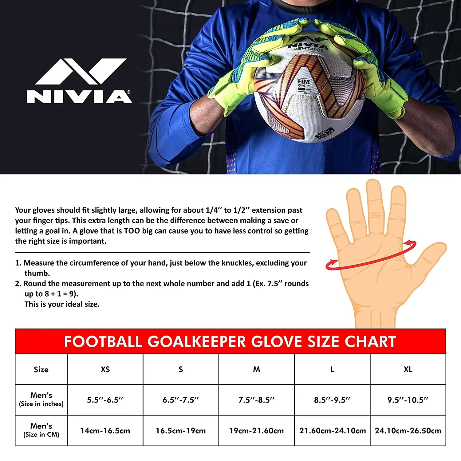 Nivia Air Strike F.BG/Keeper Gloves playmonks